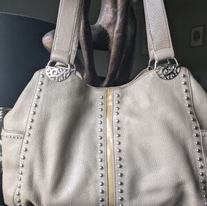 Brighton Beige Studded leather purse